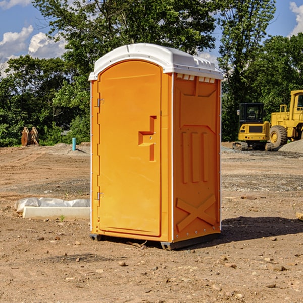 how often are the porta potties cleaned and serviced during a rental period in Brick Center